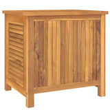 Boîte de rangement de jardin et sac 60x50x58cm bois massif teck