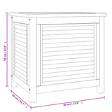 Boîte de rangement de jardin et sac 60x50x58cm bois massif teck