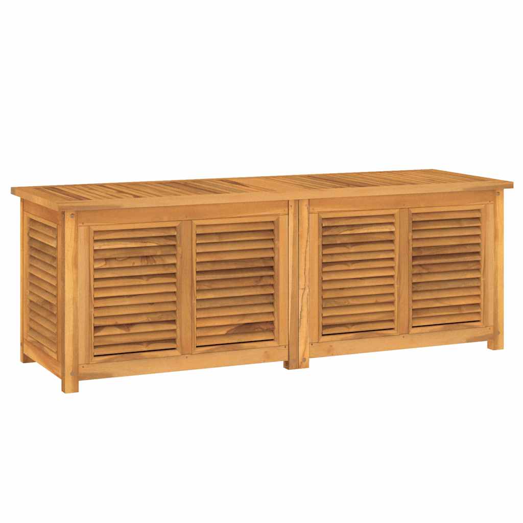 Boîte de rangement jardin et sac 150x50x53 cm bois massif teck