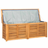 Boîte de rangement jardin et sac 150x50x53 cm bois massif teck