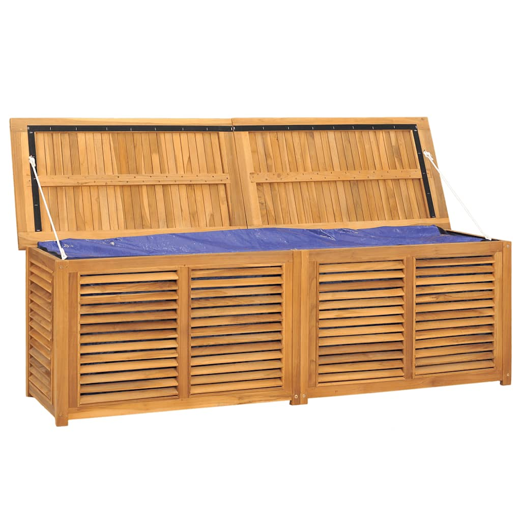 Garten-Aufbewahrungsbox und Tasche, 175 x 50 x 53 cm, massives Teakholz