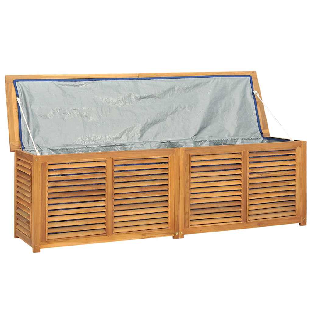 Garten-Aufbewahrungsbox und Tasche, 175 x 50 x 53 cm, massives Teakholz