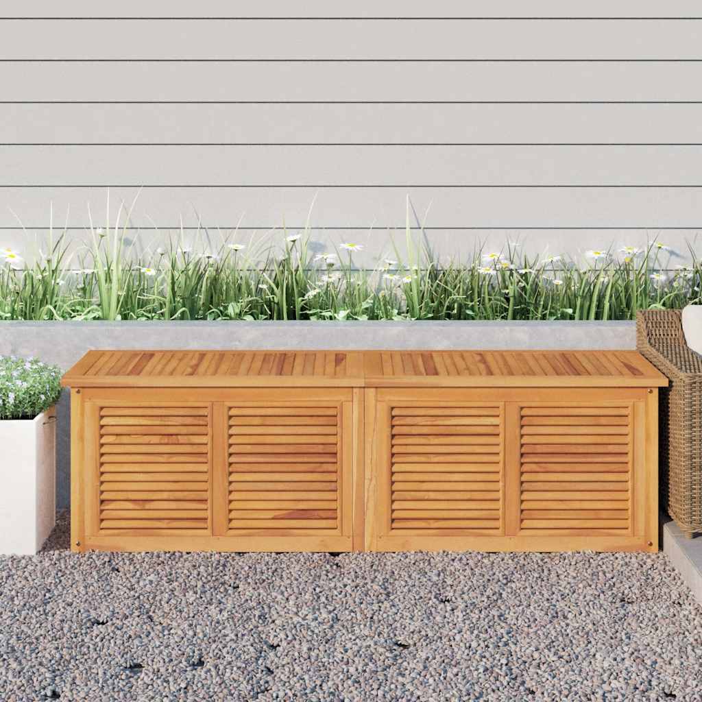 Garten-Aufbewahrungsbox und Tasche, 175 x 50 x 53 cm, massives Teakholz