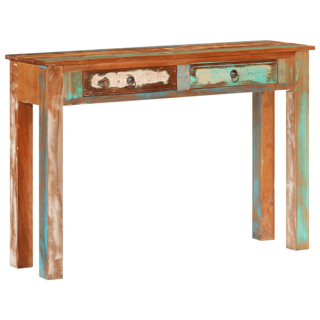 Console table 110x30x75 cm solid reclaimed wood