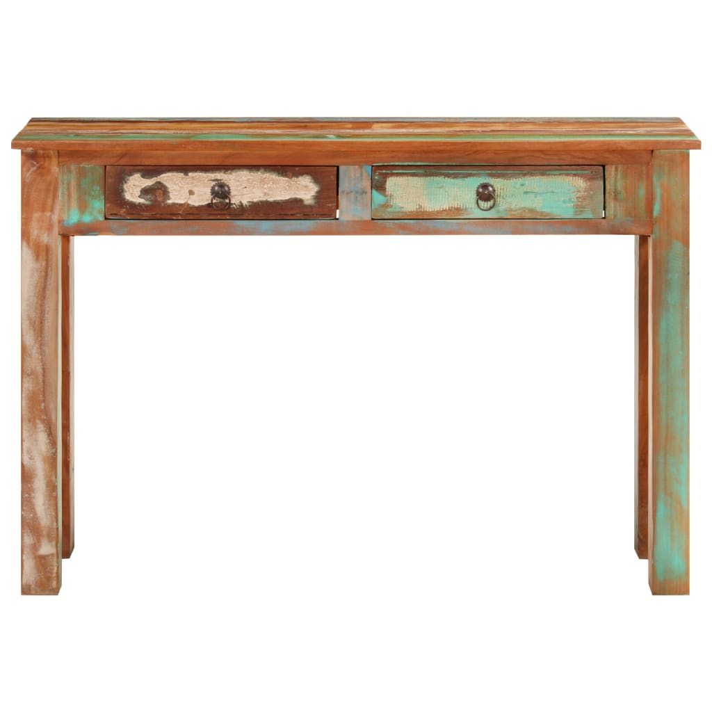 Console table 110x30x75 cm solid reclaimed wood