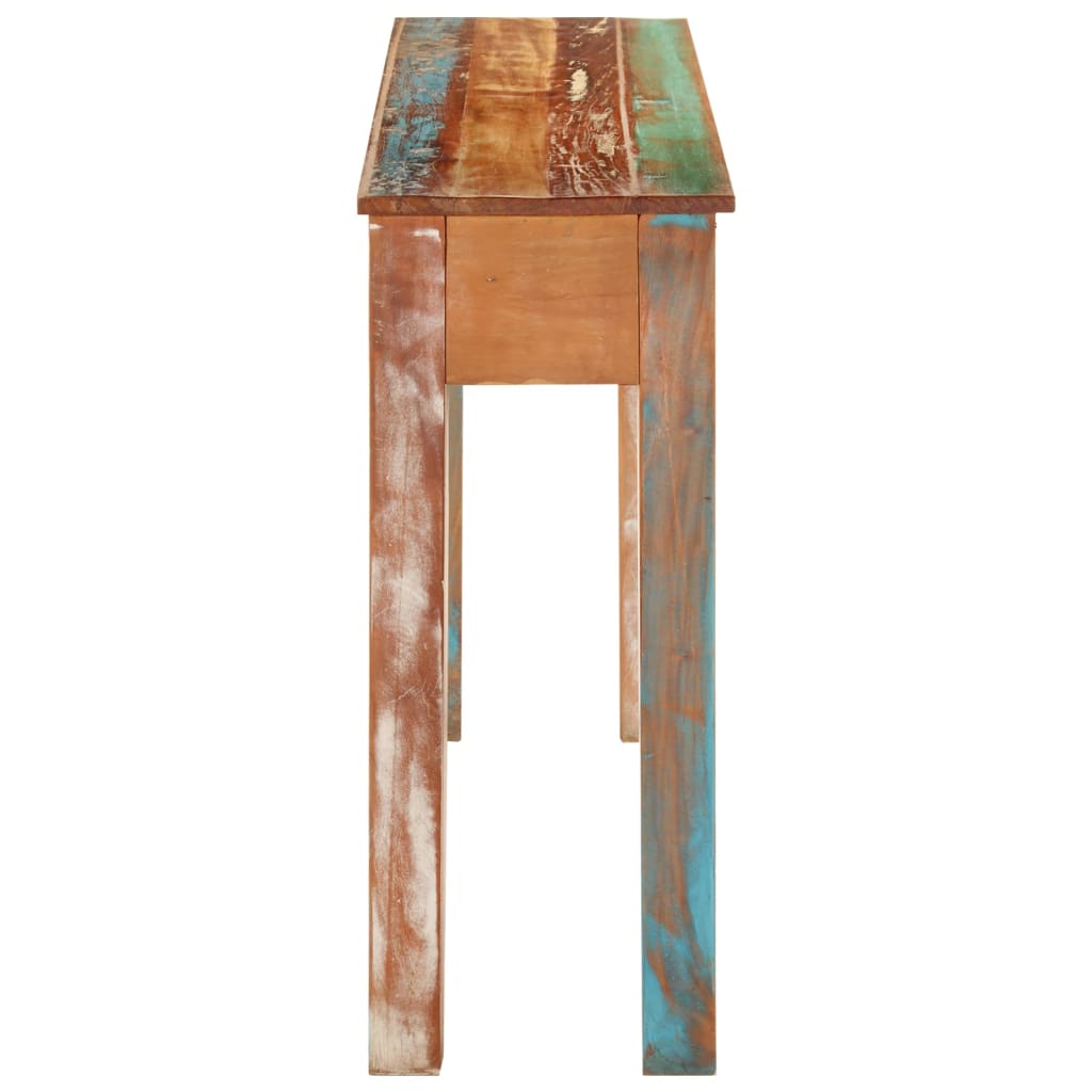 Console table 110x30x75 cm solid reclaimed wood