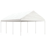 Pavillon mit weißem Dach 6,69 x 4,08 x 3,22 m aus Polyethylen