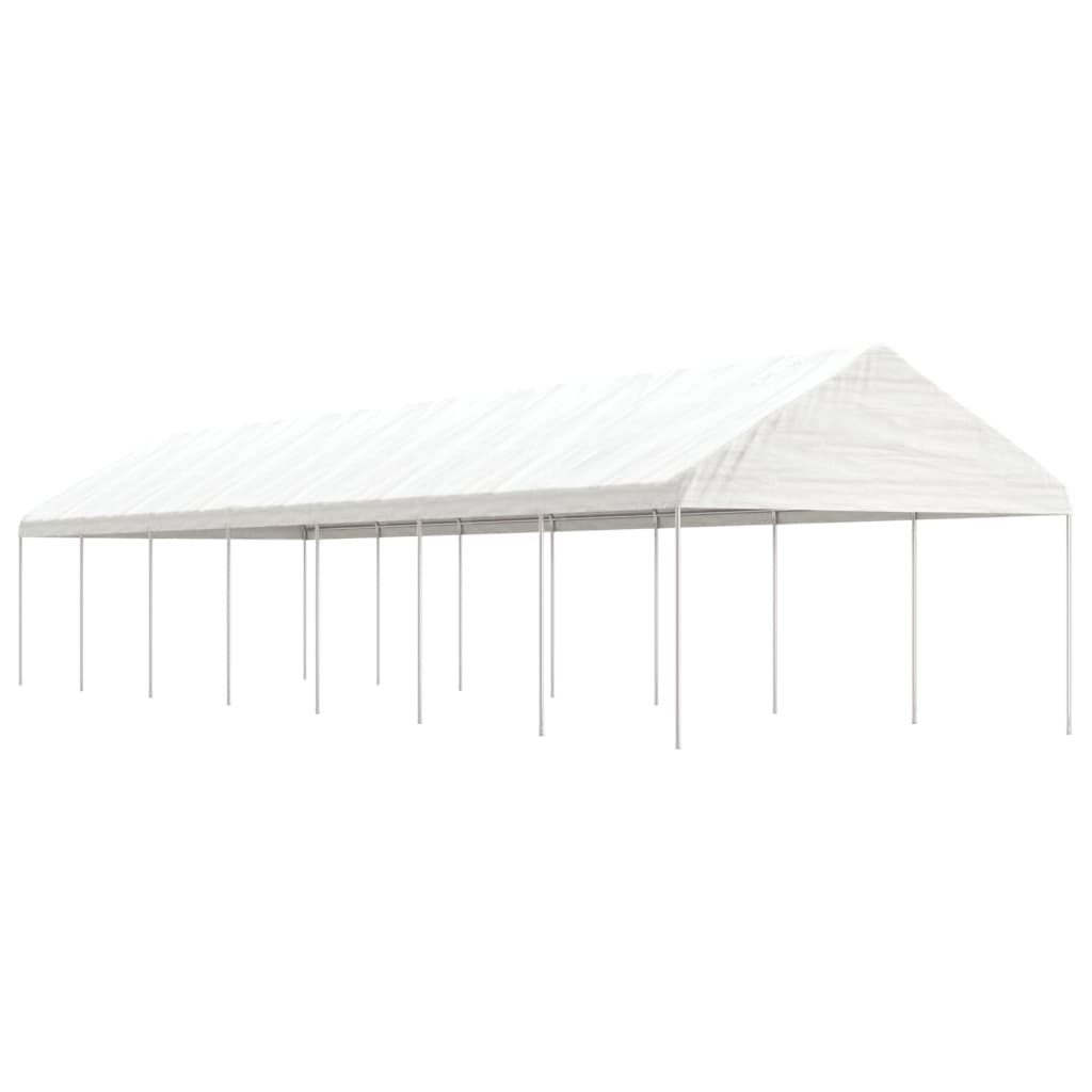 Belvédère avec toit blanc 15,61x4,08x3,22 m polyéthylène