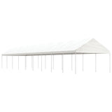 Belvédère avec toit blanc 20,07x4,08x3,22 m polyéthylène