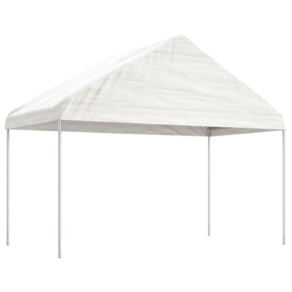 Belvédère avec toit blanc 20,07x4,08x3,22 m polyéthylène