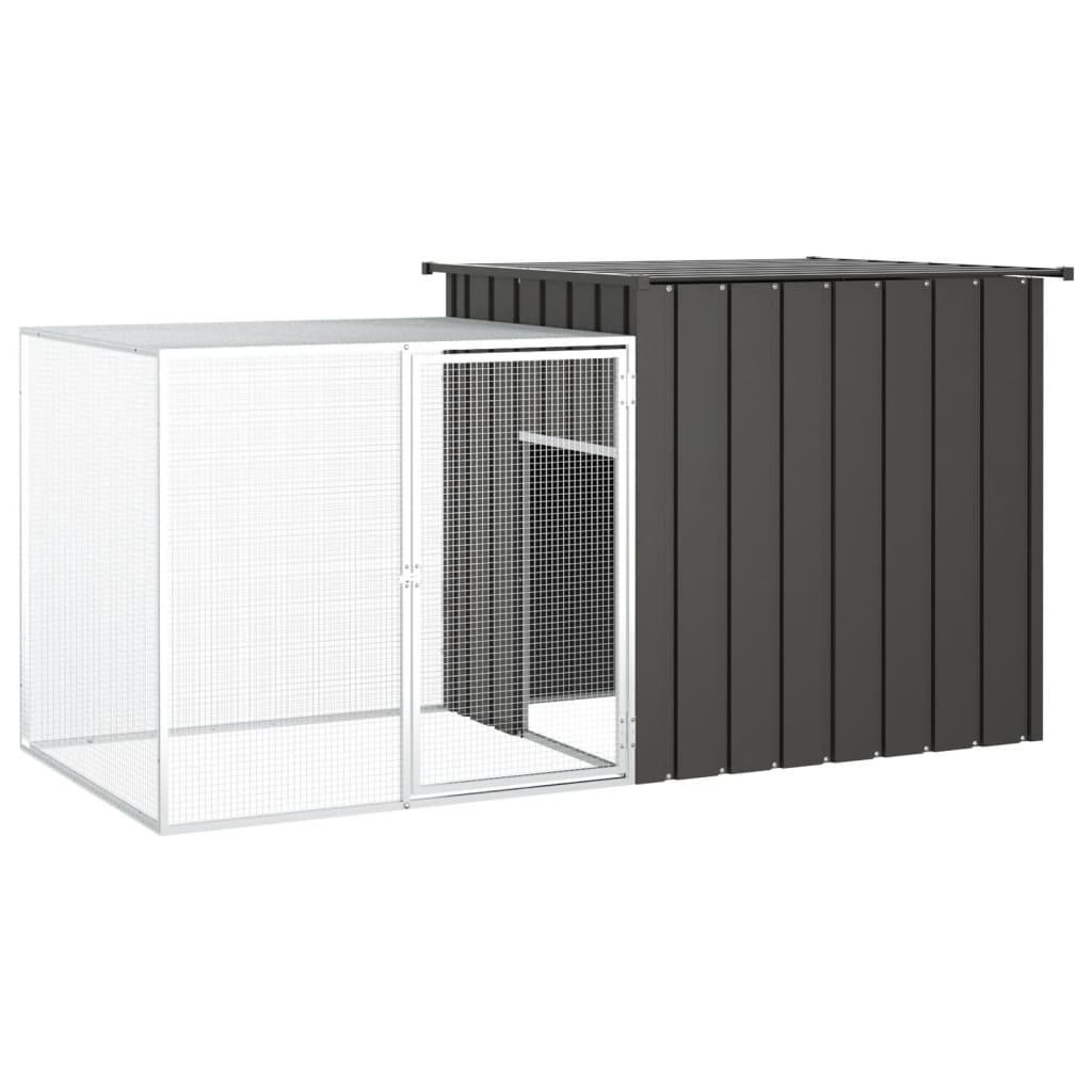 Anthracite hutch 200x91x100 cm Galvanized steel