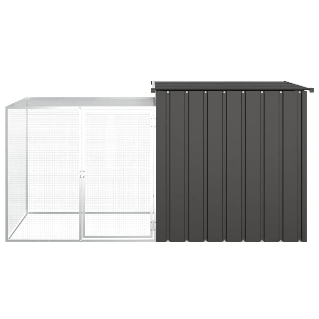 Anthracite hutch 200x91x100 cm Galvanized steel