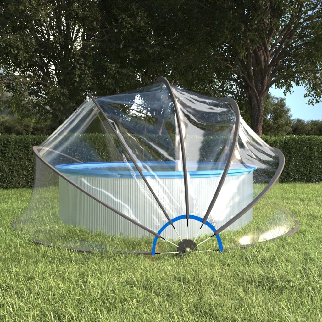 Dôme de piscine rond 467x234 cm PVC