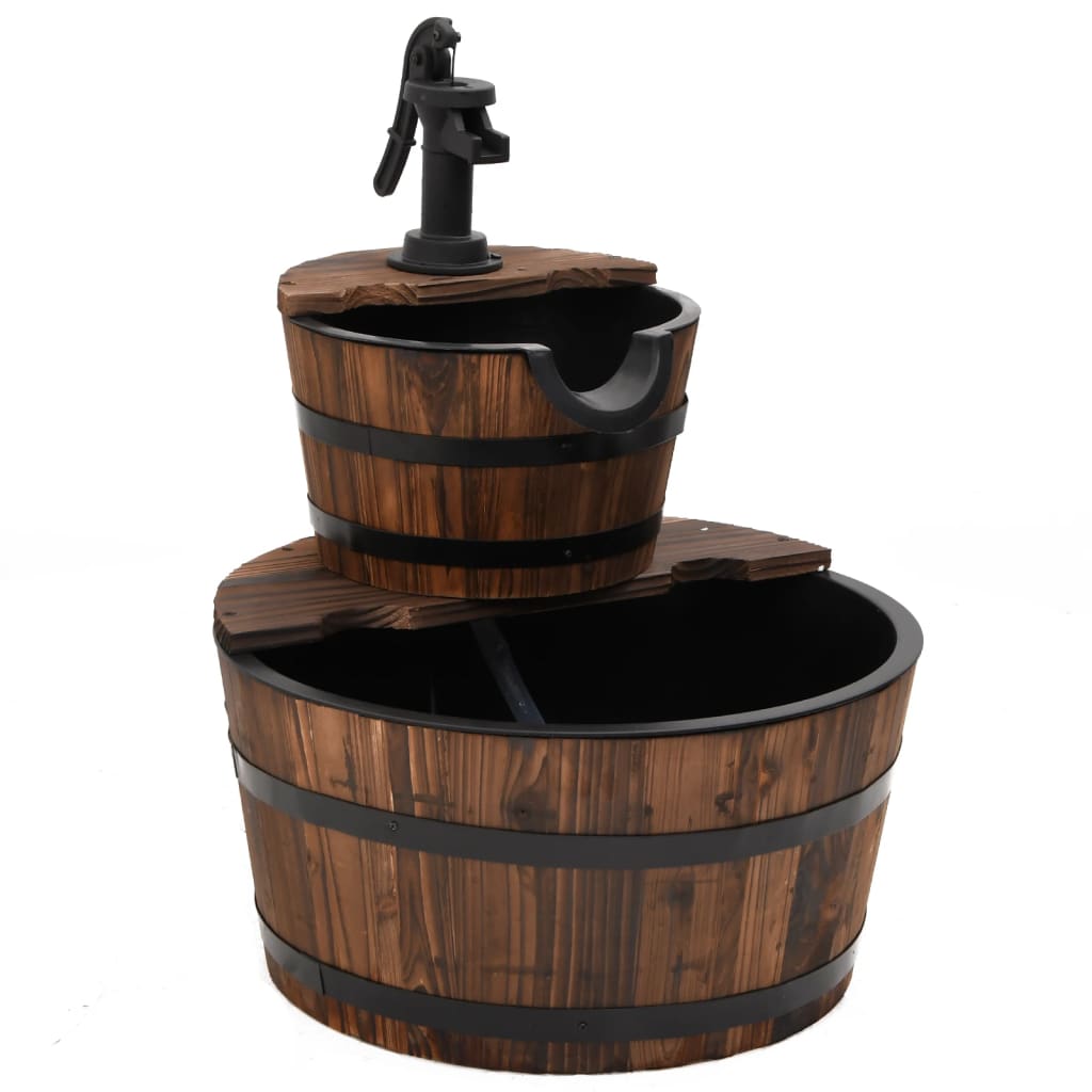 Water fountain with pump 44.5x44.5x58 cm Solid fir wood