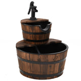 Water fountain with pump 44.5x44.5x58 cm Solid fir wood