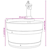 Water fountain with pump 28x28x34.5 cm Solid fir wood