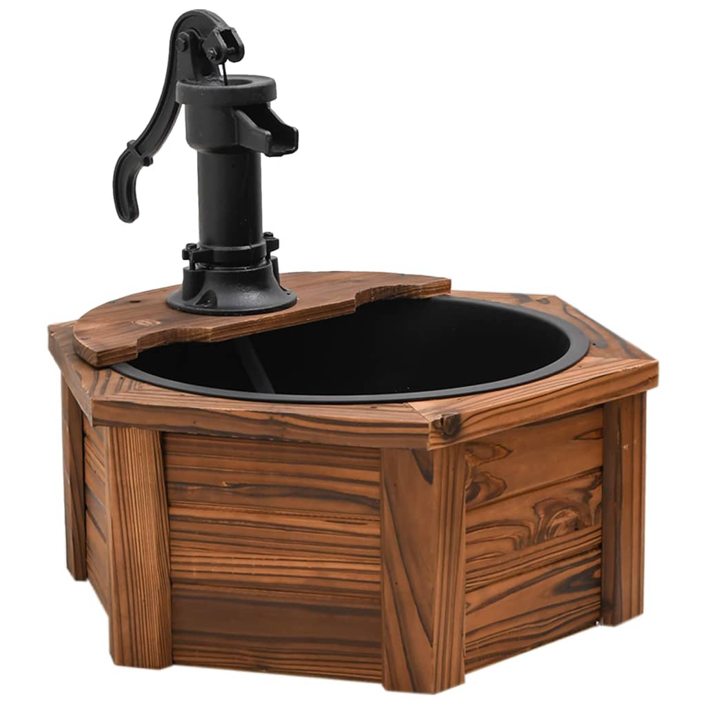 Water fountain with pump 57x57x53 cm Solid fir wood