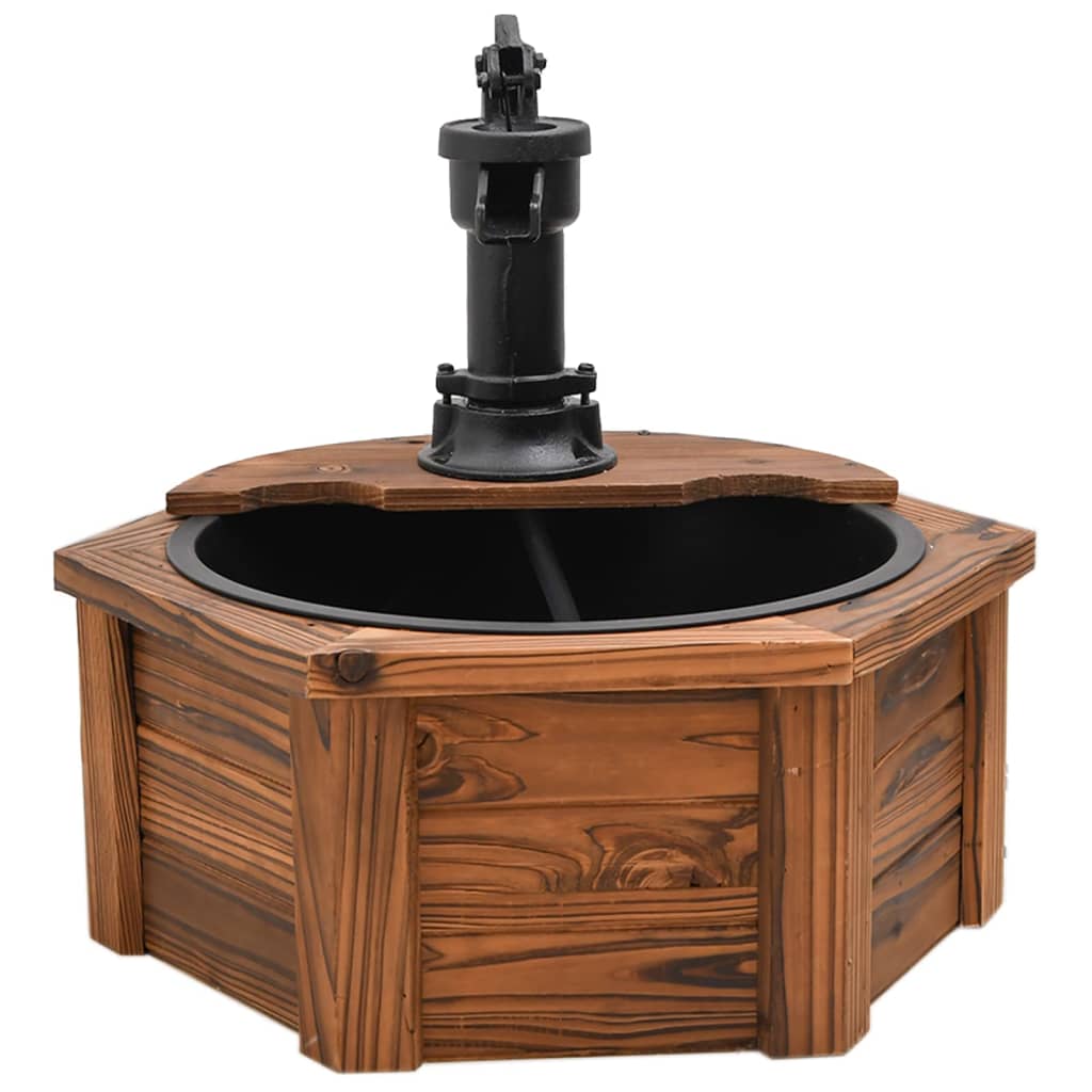 Water fountain with pump 57x57x53 cm Solid fir wood