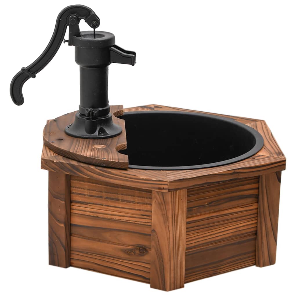 Water fountain with pump 57x57x53 cm Solid fir wood