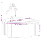 Water fountain with pump 57x57x53 cm Solid fir wood