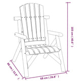 Chaise de jardin 68x86x103 cm bois massif d'épicéa