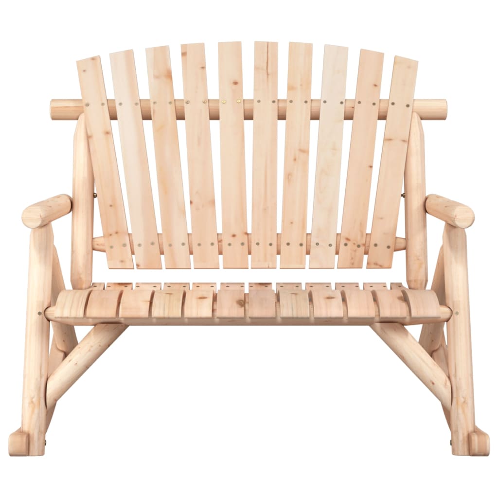 2-seater garden rocking bench 123x96x102 cm solid spruce wood