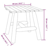 Table d'appoint 49x49x50 cm bois massif d'épicéa