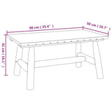 Table basse 90x50x41 cm bois massif d'épicéa