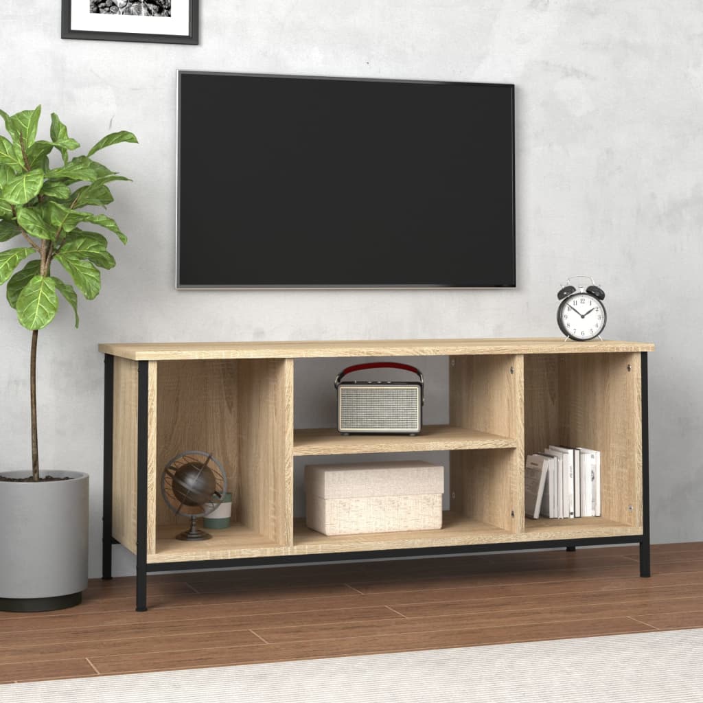 Meuble TV chêne sonoma 102x35x45 cm bois d'ingénierie