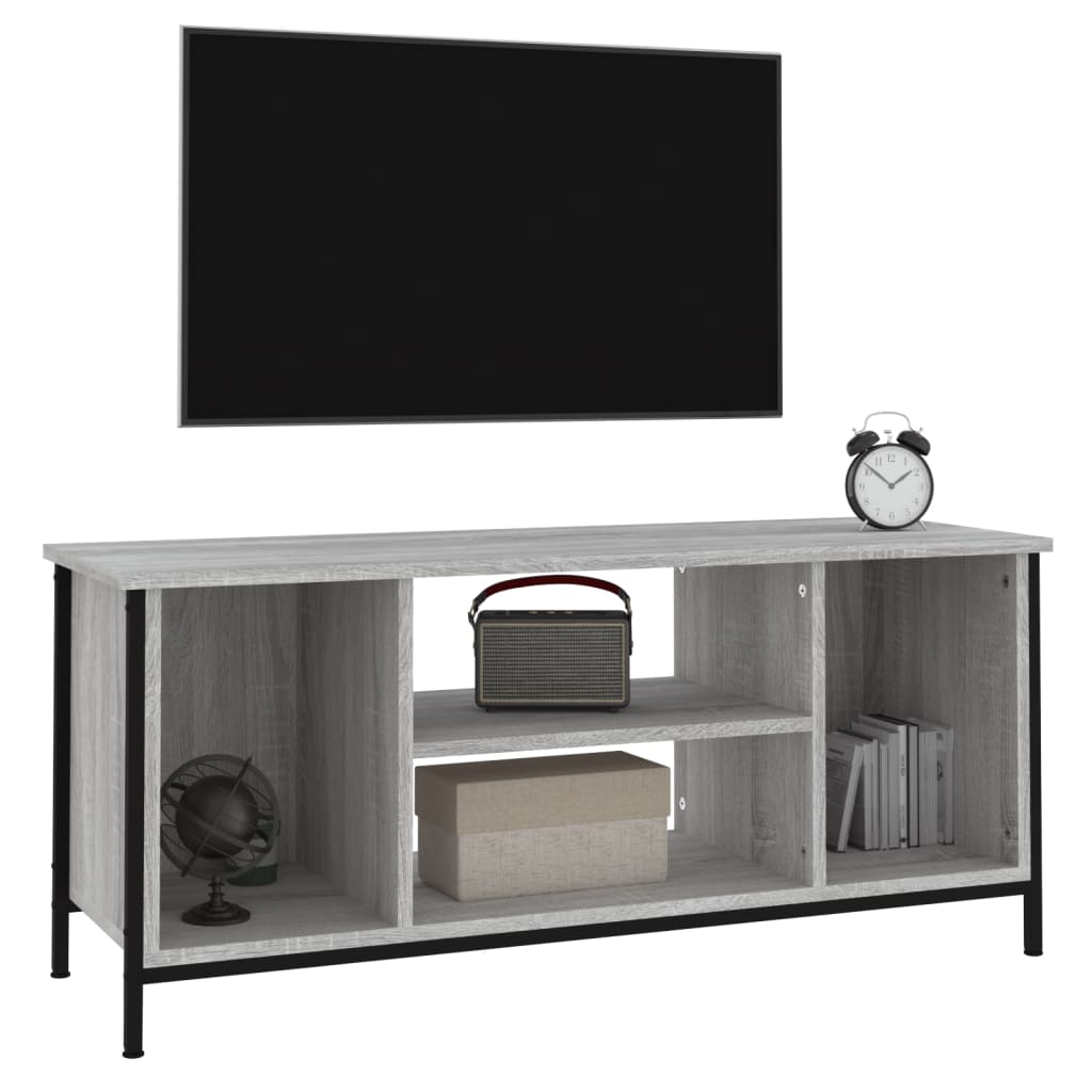 Meuble TV sonoma gris 102x35x45 cm bois d'ingénierie