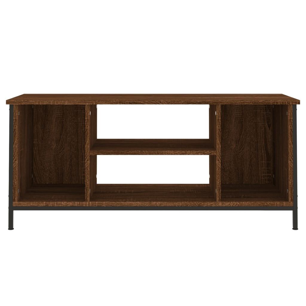 Meuble TV chêne marron 102x35x45 cm bois d'ingénierie