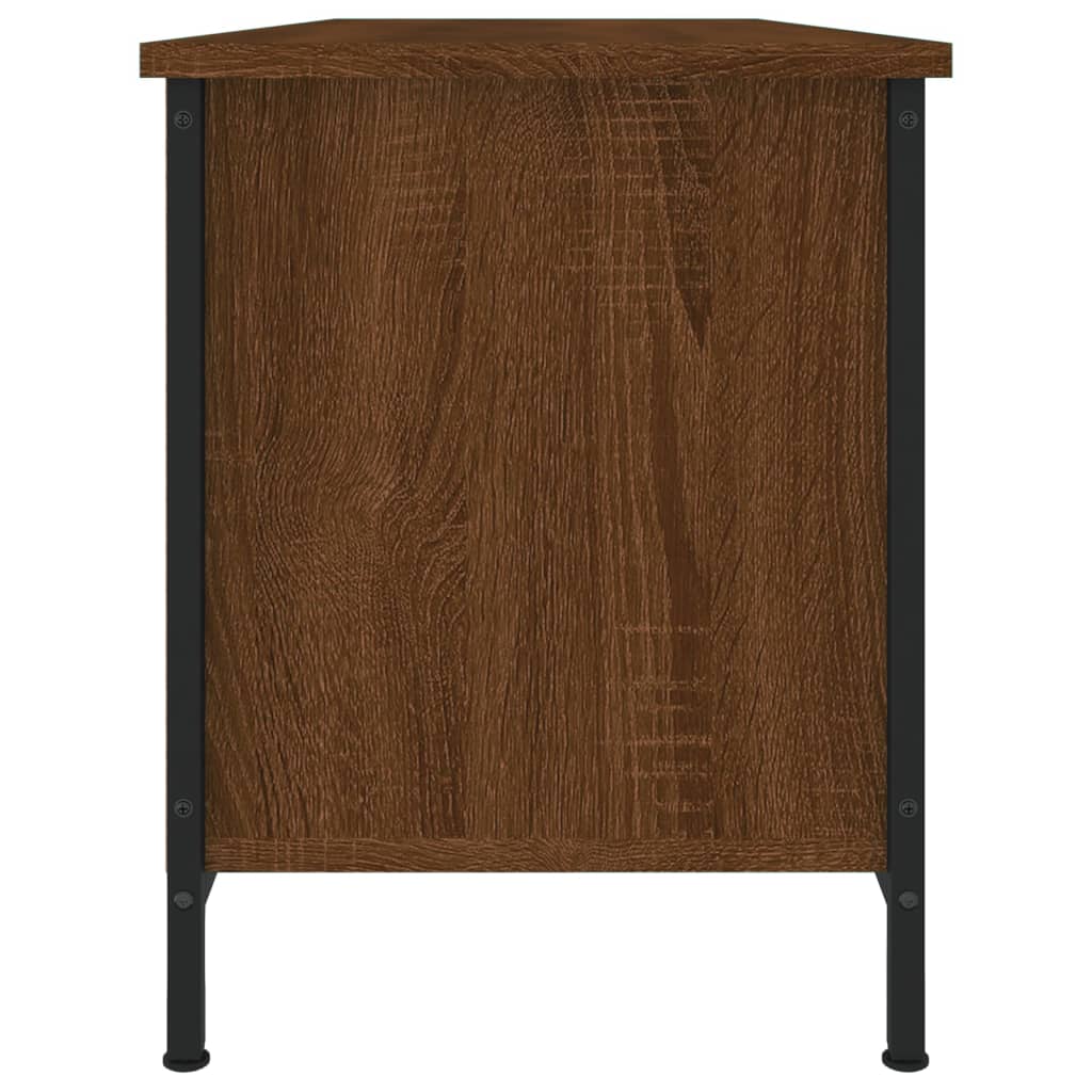 Meuble TV chêne marron 102x35x45 cm bois d'ingénierie