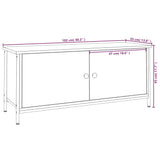 Meuble TV avec portes sonoma gris 102x35x45cm bois d'ingénierie