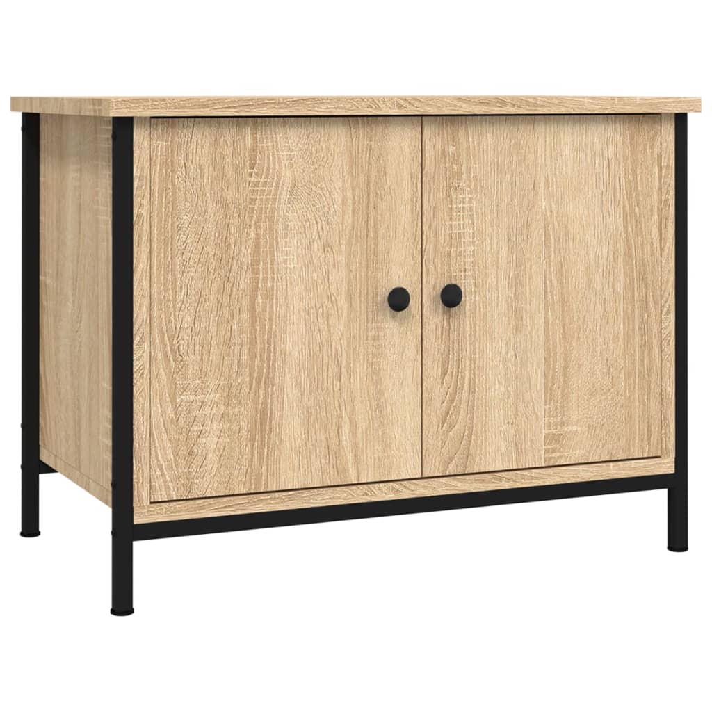 Meuble TV avec portes chêne sonoma 60x35x45cm bois d'ingénierie