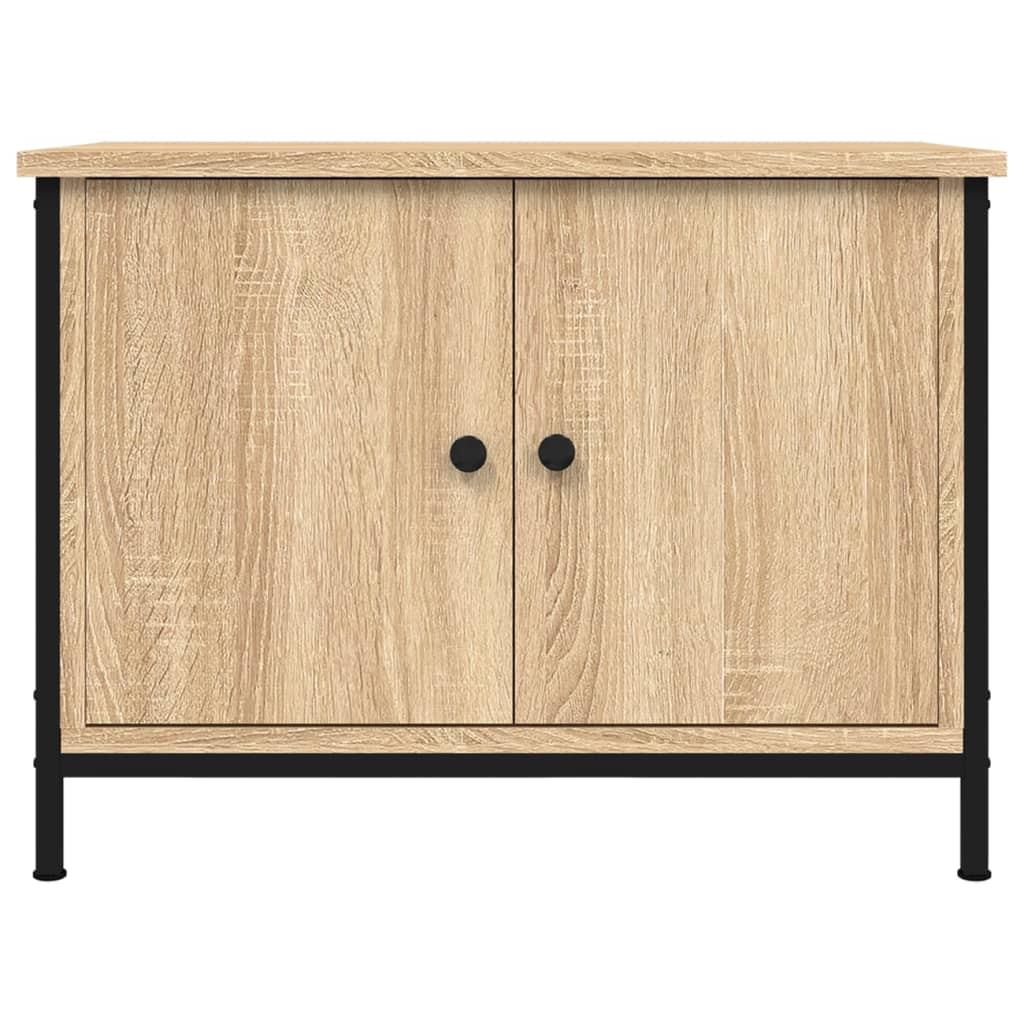 Meuble TV avec portes chêne sonoma 60x35x45cm bois d'ingénierie