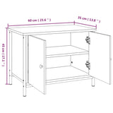 Meuble TV avec portes chêne sonoma 60x35x45cm bois d'ingénierie