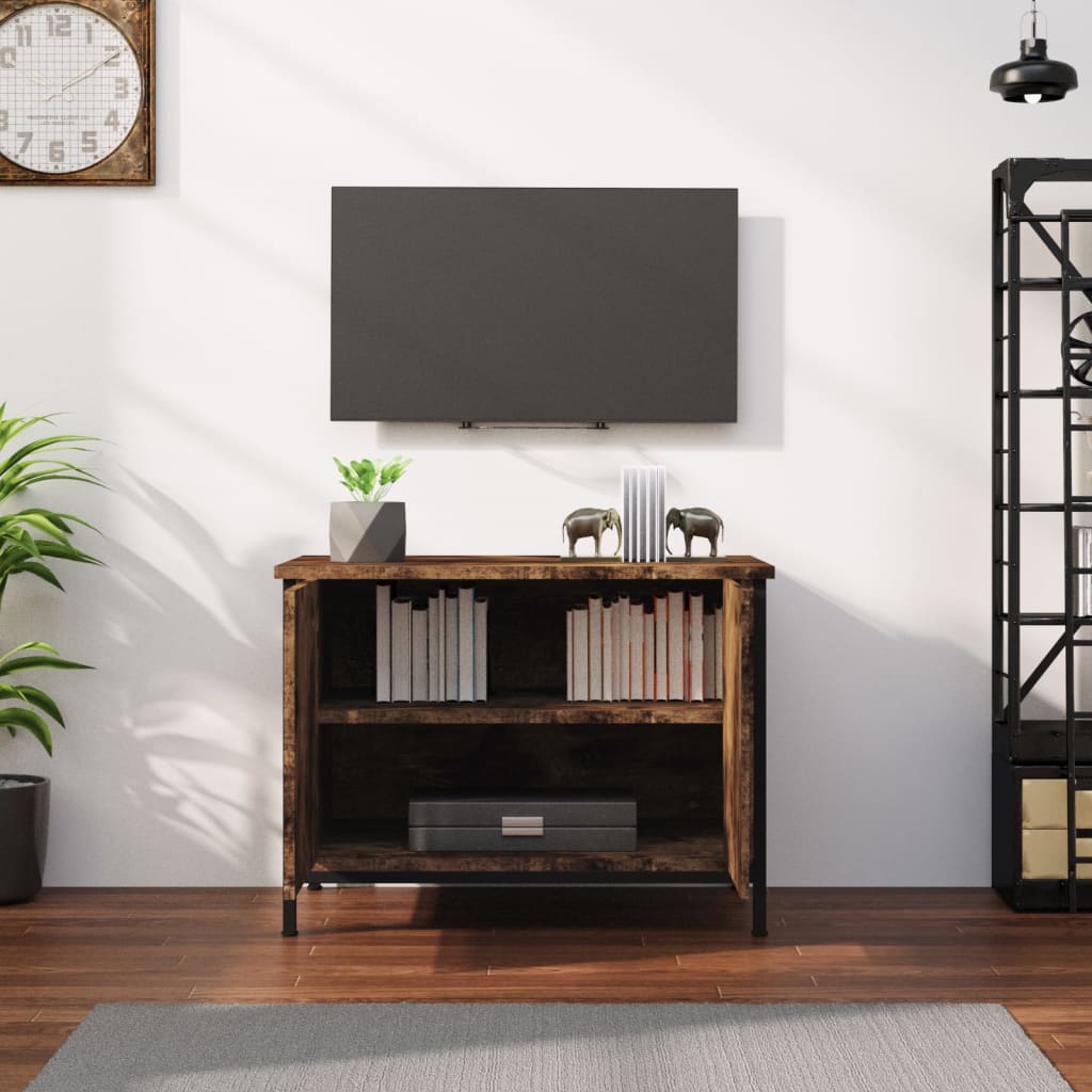 Meuble TV avec portes chêne sonoma 60x35x45cm bois d'ingénierie