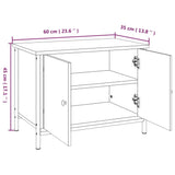 Meuble TV avec portes chêne sonoma 60x35x45cm bois d'ingénierie