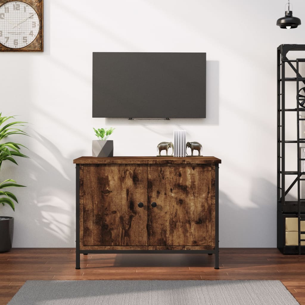 Meuble TV avec portes chêne sonoma 60x35x45cm bois d'ingénierie