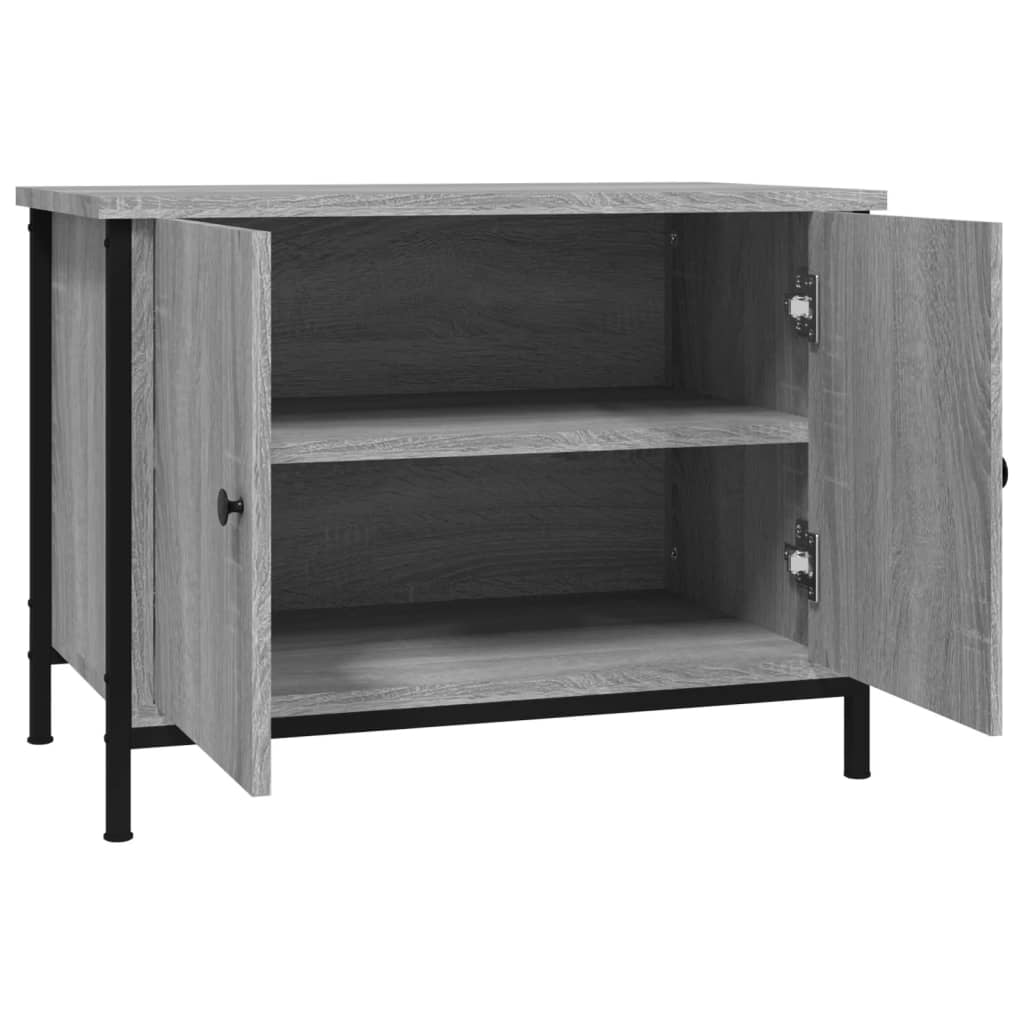 Meuble TV avec portes sonoma gris 60x35x45 cm bois d'ingénierie