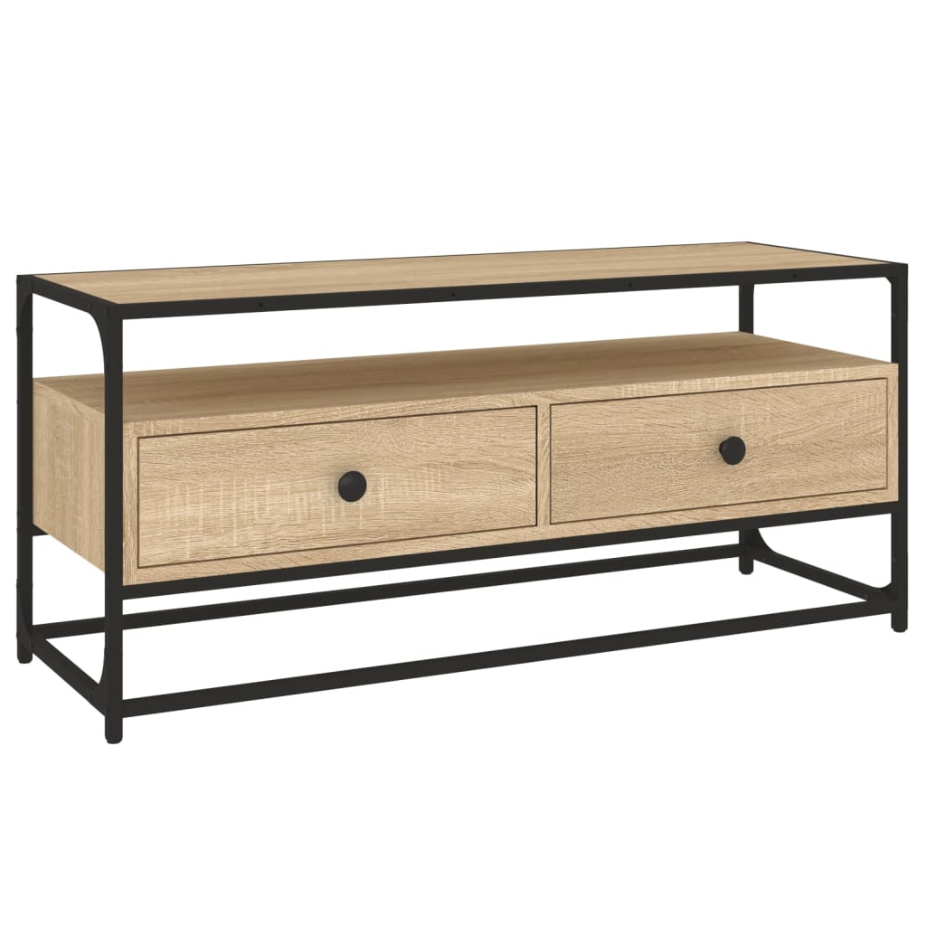 Meuble TV chêne sonoma 100x35x45 cm bois d'ingénierie