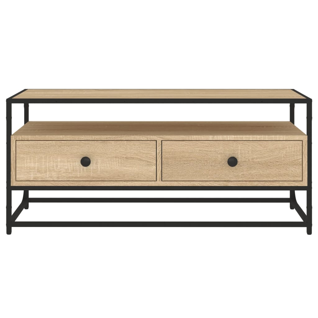 Meuble TV chêne sonoma 100x35x45 cm bois d'ingénierie