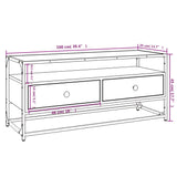 Meuble TV chêne sonoma 100x35x45 cm bois d'ingénierie