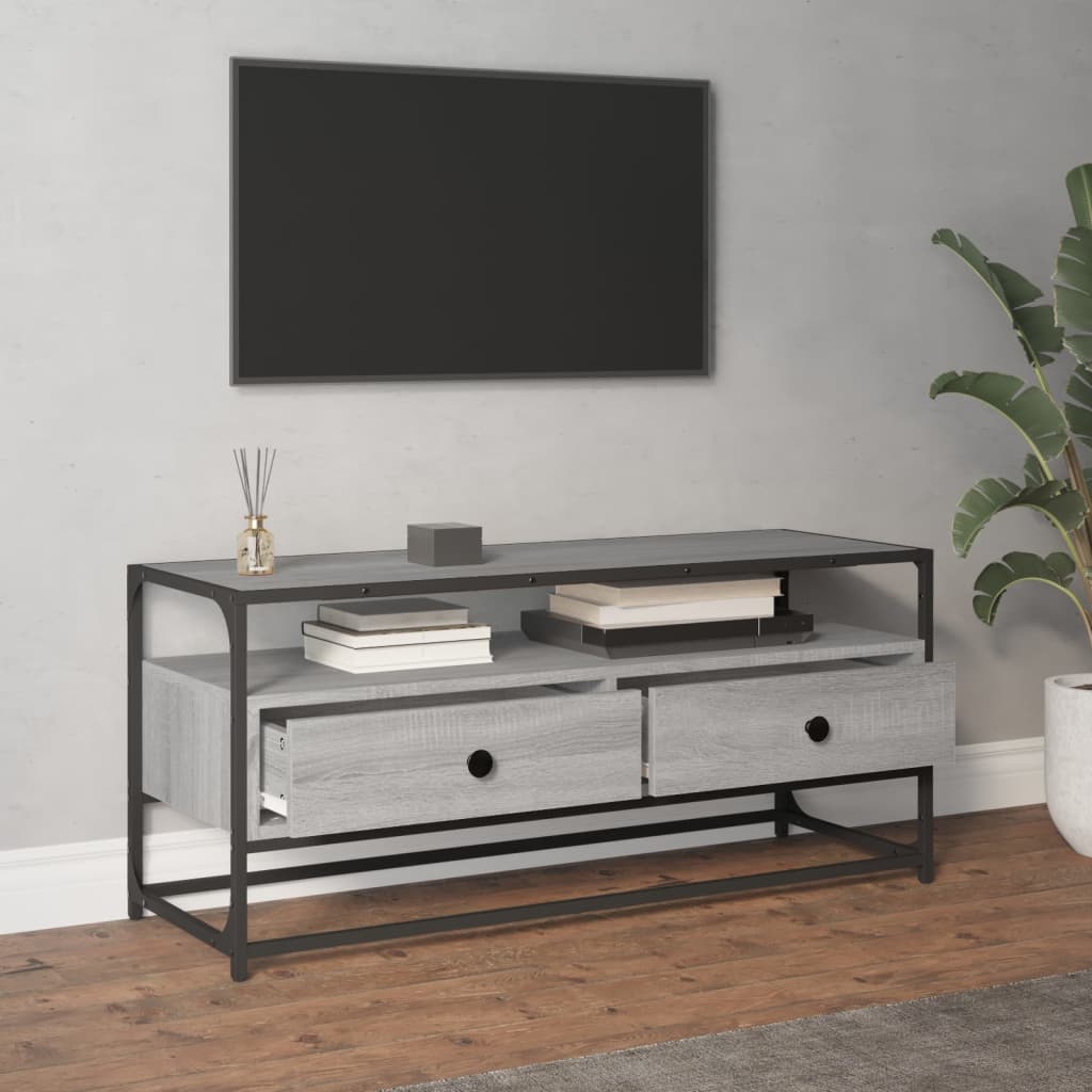 Meuble TV sonoma gris 100x35x45 cm bois d'ingénierie