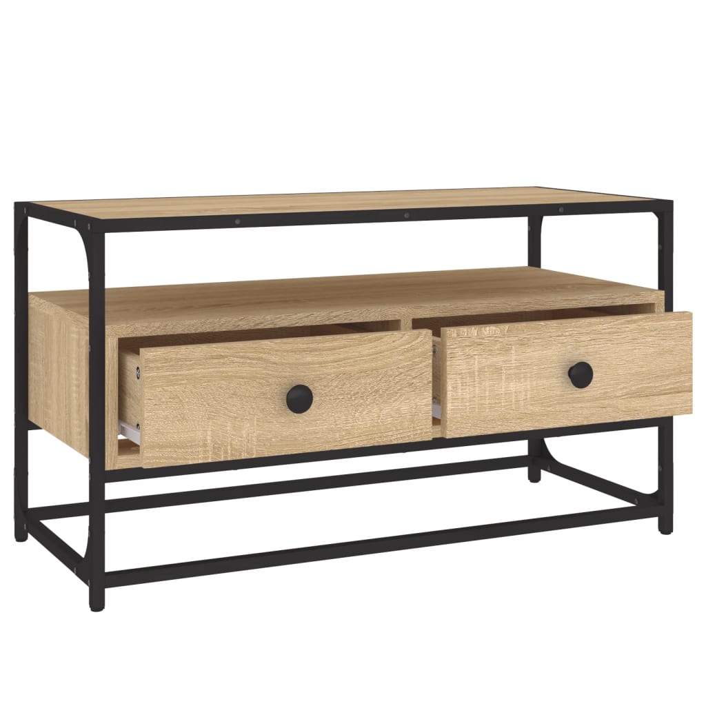 Meuble TV chêne sonoma 80x35x45 cm bois d'ingénierie