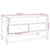 Meuble TV chêne sonoma 80x35x45 cm bois d'ingénierie