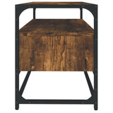 Meuble TV chêne fumé 80x35x45 cm bois d'ingénierie