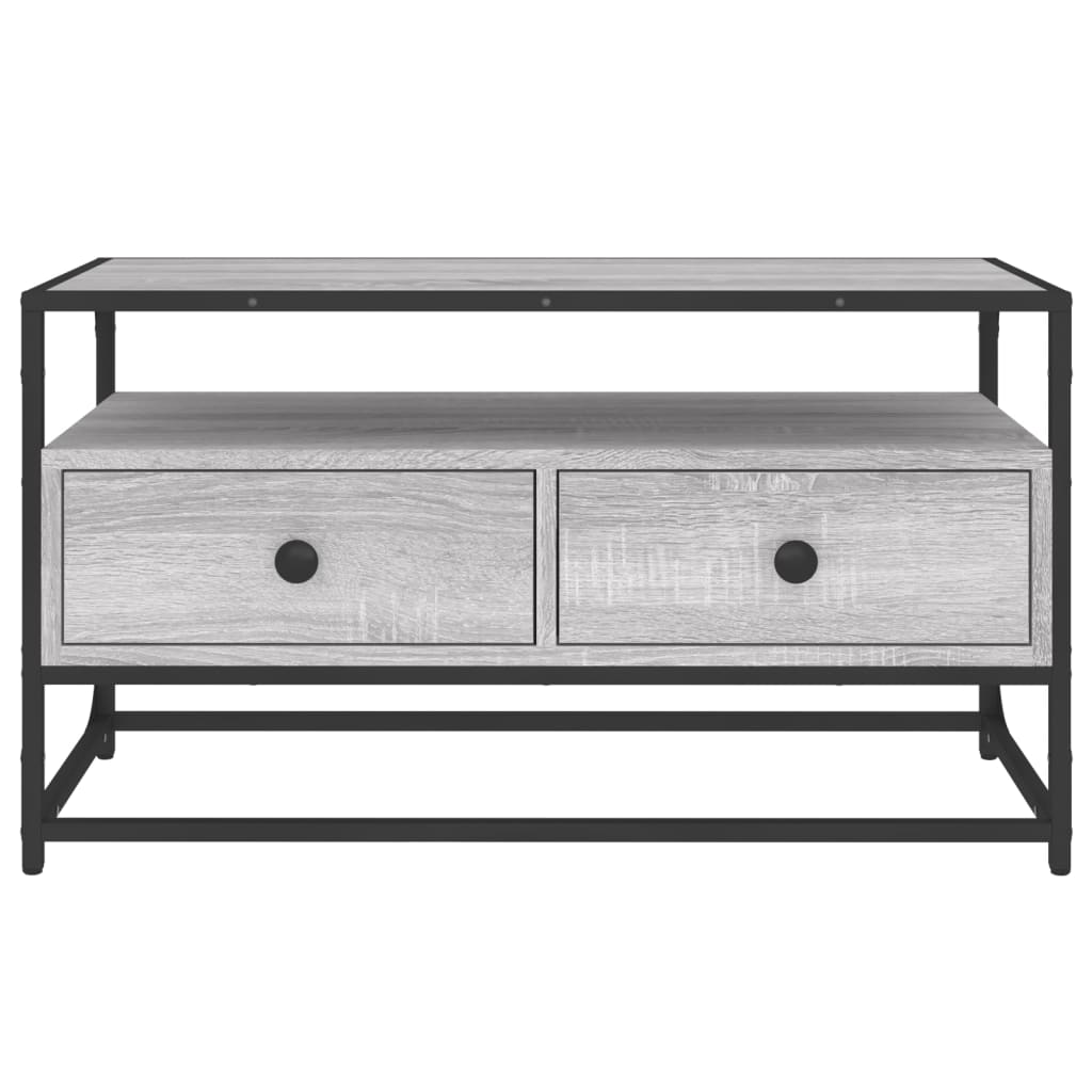 Meuble TV sonoma gris 80x35x45 cm bois d'ingénierie