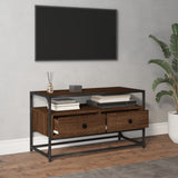 Meuble TV chêne marron 80x35x45 cm bois d'ingénierie