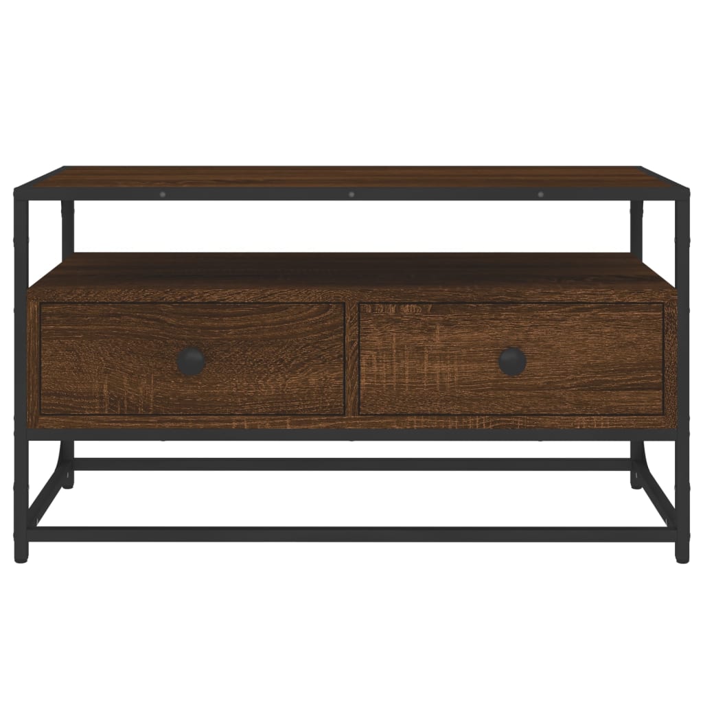 Meuble TV chêne marron 80x35x45 cm bois d'ingénierie